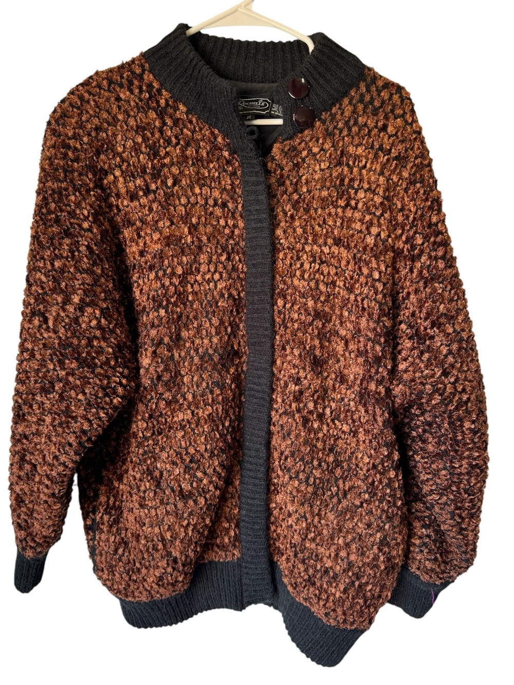 Vintage Cozy Rochelle California Retro Brown Full Zip Jacket RARE Women’s M